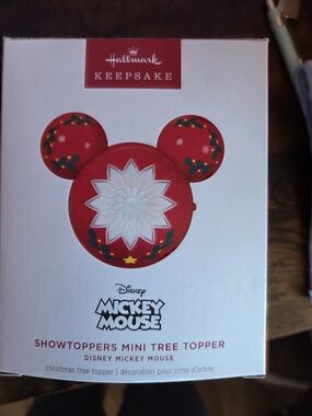 Hallmark Keepsake Disney Mickey Mouse Red Holiday Mini Tree Topper